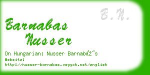 barnabas nusser business card